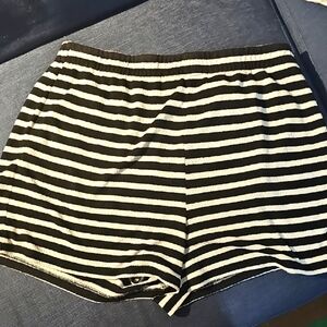 H&M French Terry Striped Shorts Size L
